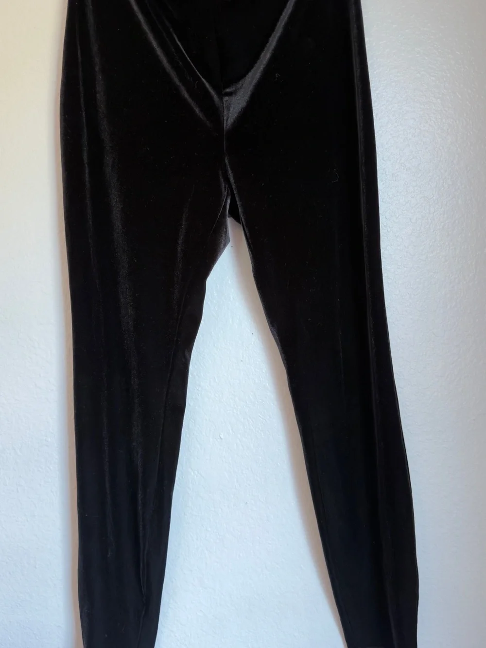 Women J. Crew Black Velvet Leggings